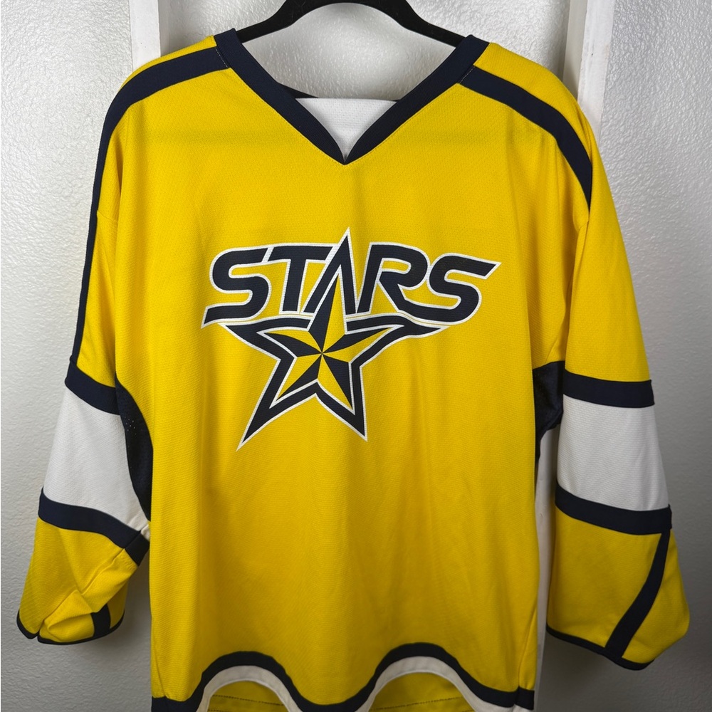 Stars Yellow and Black Men's Hockey Jersey